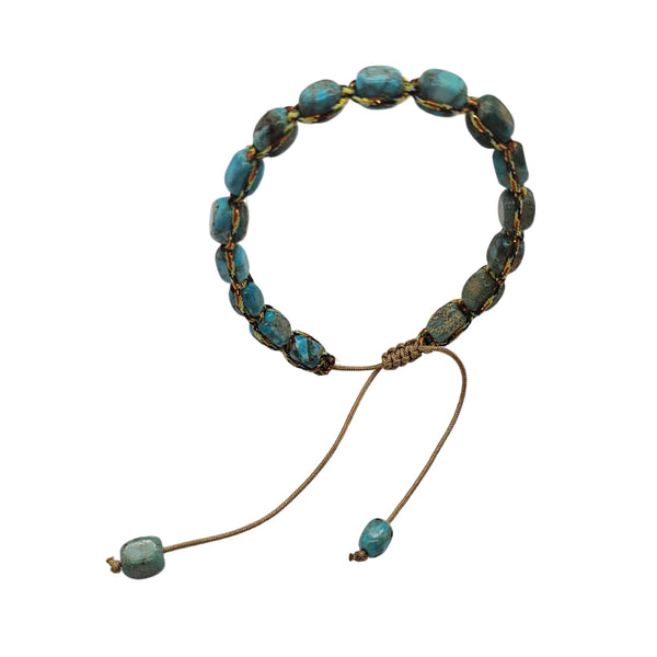 Handmade Stone Bracelet - Blue Imperial Jasper