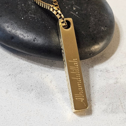 Alhamdulillah Bar Necklace – Elegant Reminder of Gratitude