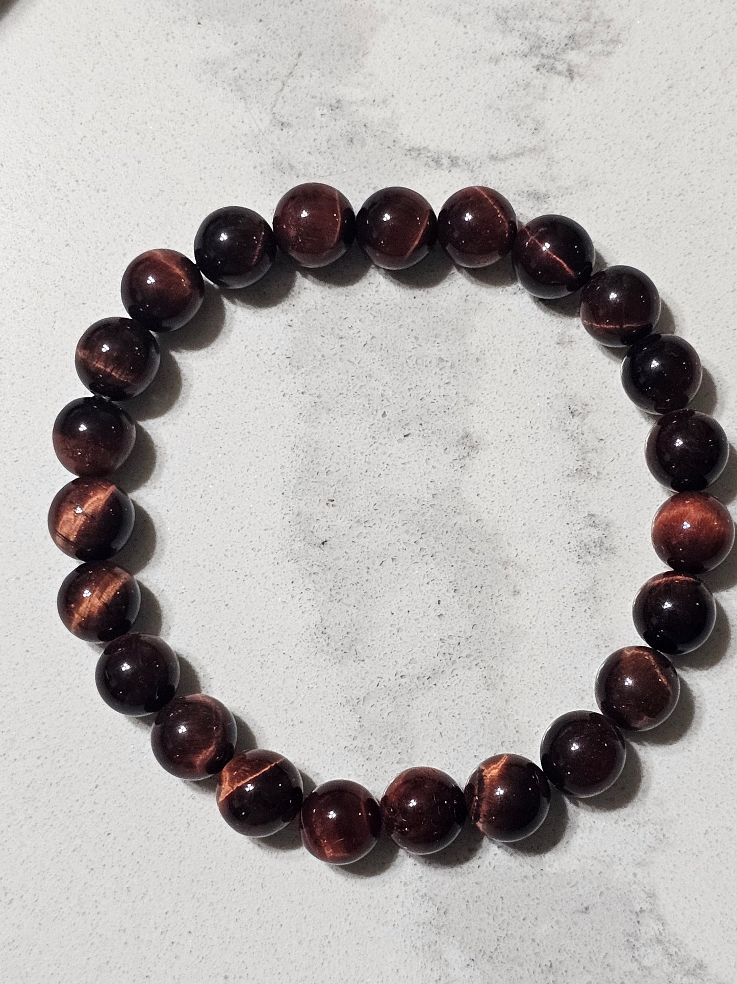 Premium Tiger Eye Stone Bracelet – Red, Blue & Green Natural Beads
