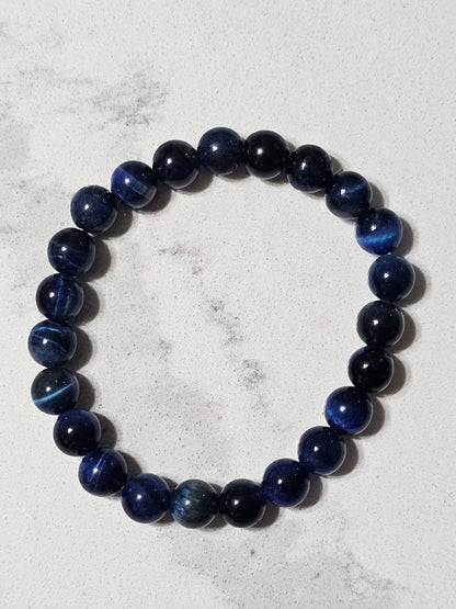 Premium Tiger Eye Stone Bracelet – Red, Blue & Green Natural Beads