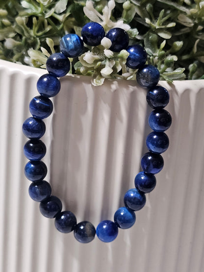 Premium Tiger Eye Stone Bracelet – Red, Blue & Green Natural Beads