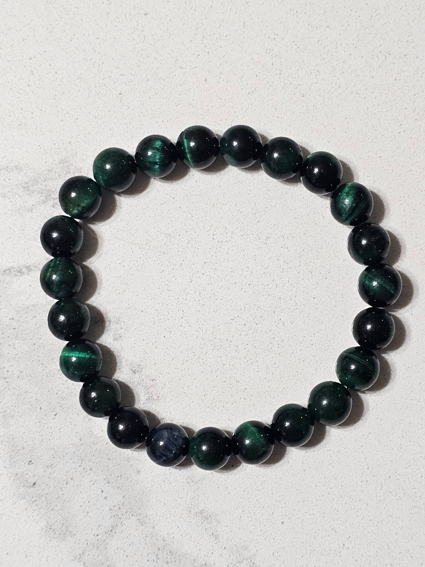 Premium Tiger Eye Stone Bracelet – Red, Blue & Green Natural Beads