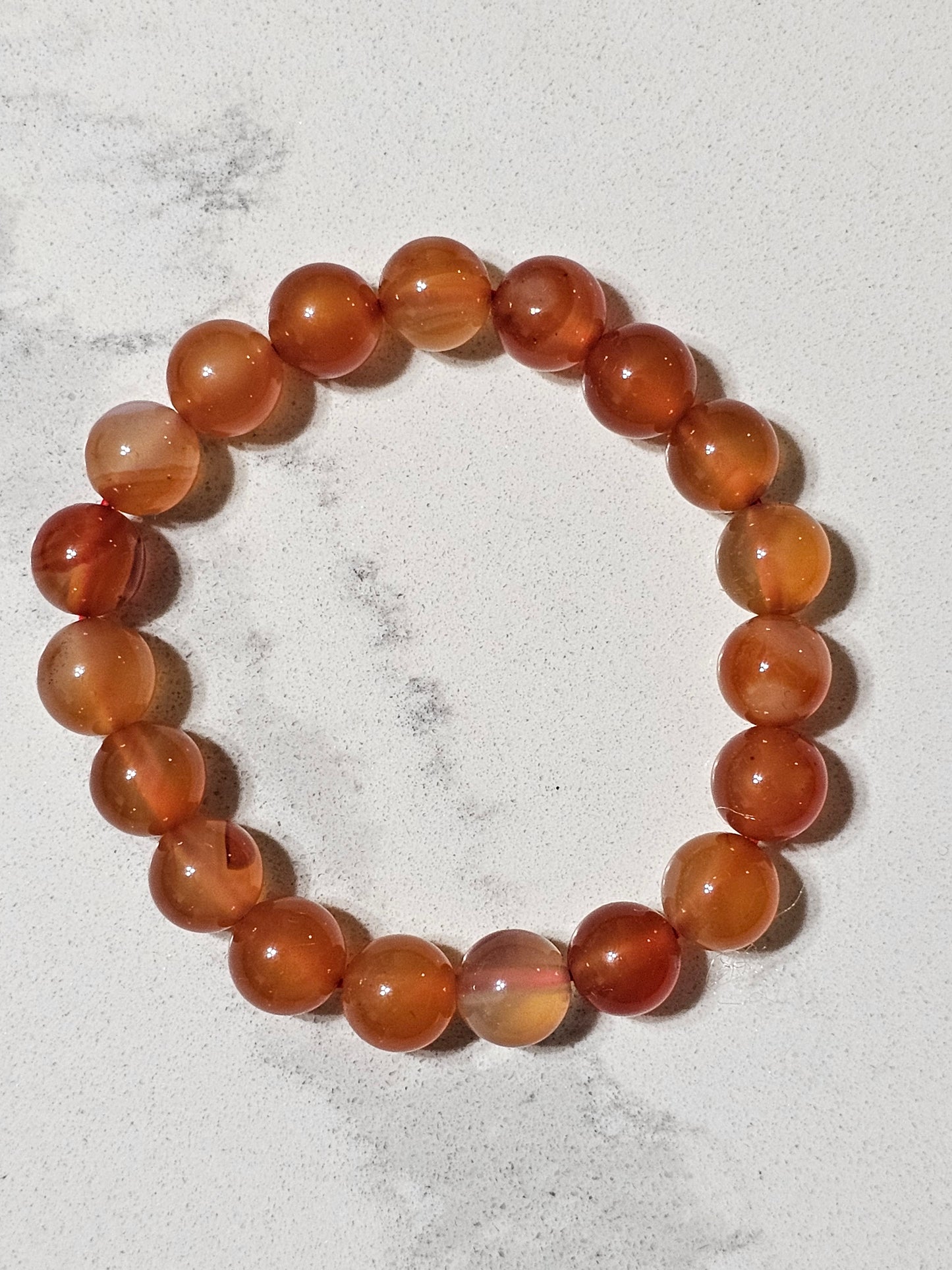 Natural Aqeeq Ahmar (Carnelian) Stone Bracelet – Red Agate Bead Bracelet for Strength, Barakah & Timeless Style