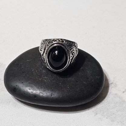Vintage Stone Signet Rings for Men – Turquoise, Onyx & Tiger Eye Stainless Steel Rings | Bold Classic Gemstone Collection