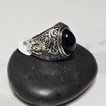 Vintage Stone Signet Rings for Men – Turquoise, Onyx & Tiger Eye Stainless Steel Rings | Bold Classic Gemstone Collection