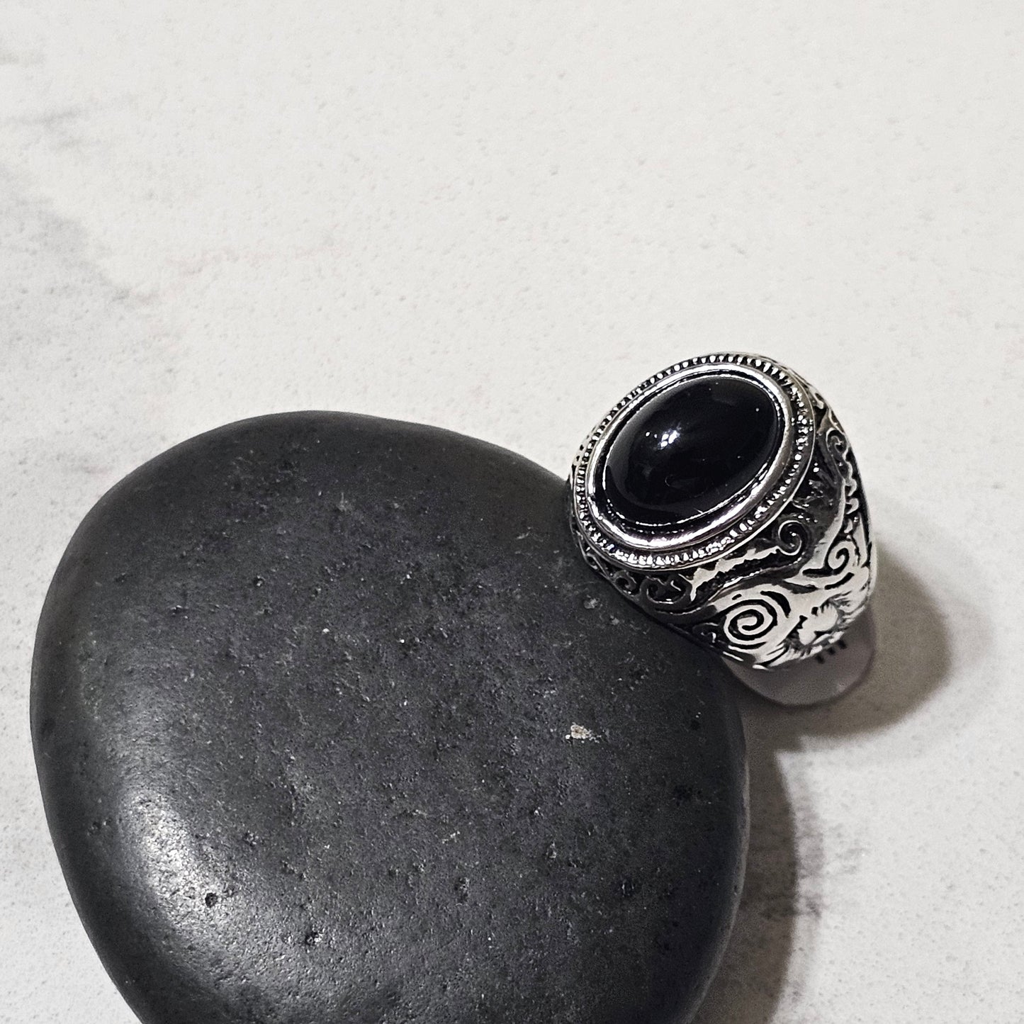 Vintage Stone Signet Rings for Men – Turquoise, Onyx & Tiger Eye Stainless Steel Rings | Bold Classic Gemstone Collection