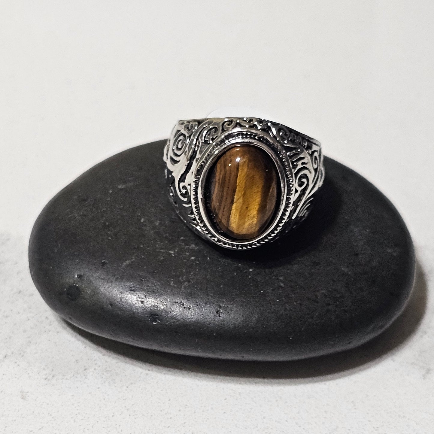 Vintage Stone Signet Rings for Men – Turquoise, Onyx & Tiger Eye Stainless Steel Rings | Bold Classic Gemstone Collection