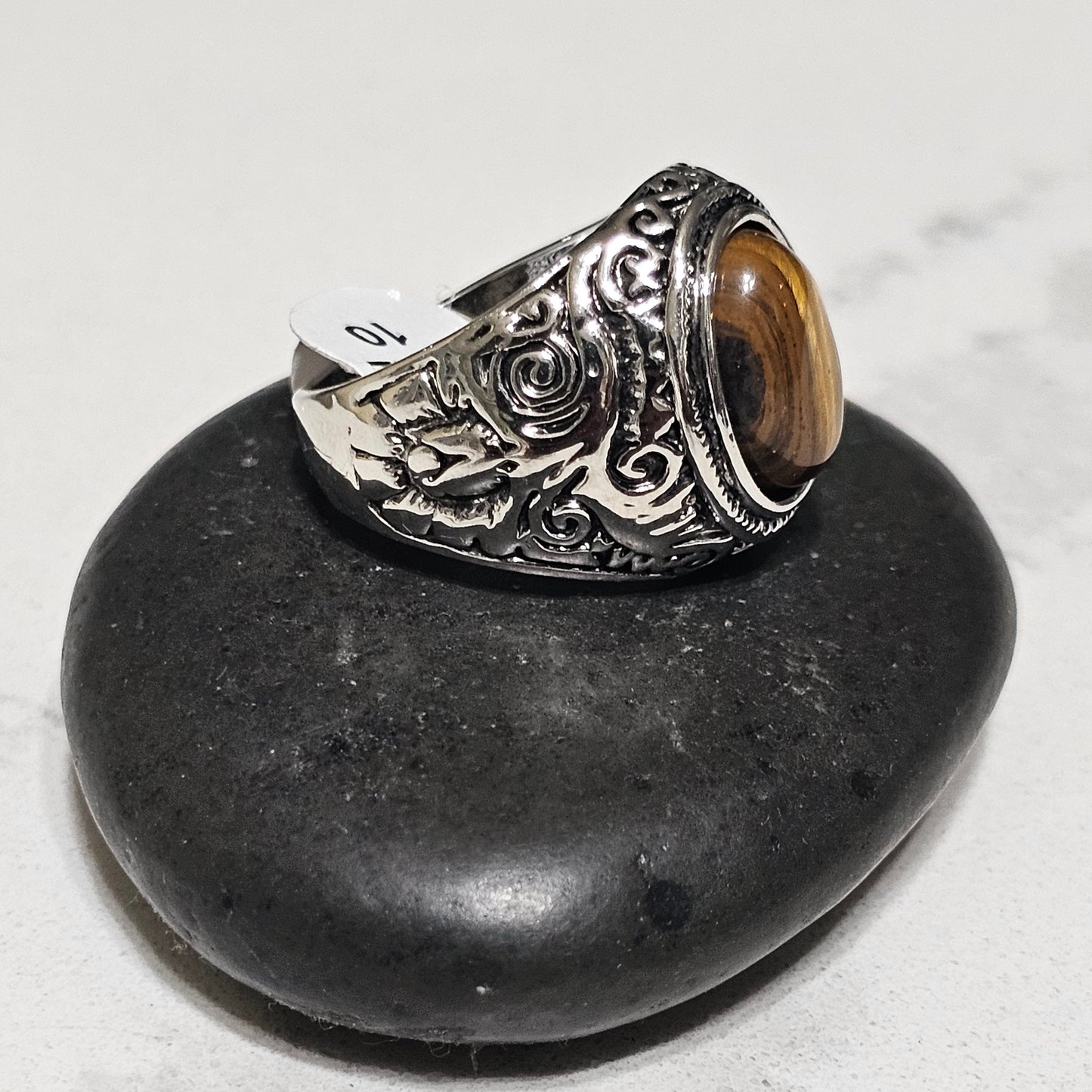 Vintage Stone Signet Rings for Men – Turquoise, Onyx & Tiger Eye Stainless Steel Rings | Bold Classic Gemstone Collection