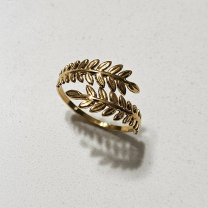Olive Branch Ring - Minimalist Nature-Inspired Botanical Jewelry