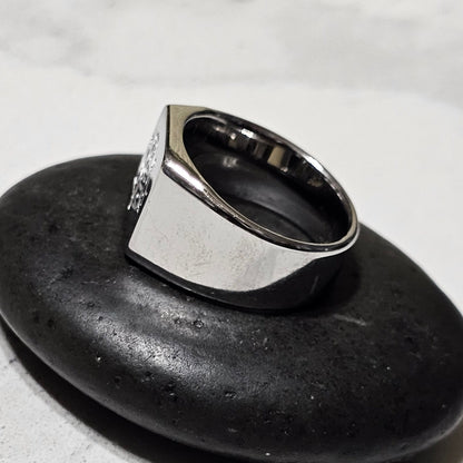 Alhamdulillah Engraved Ring – Stainless Steel Islamic Reminder Ring for Gratitude