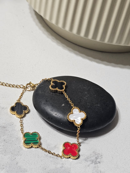 Multicolor Clover Bracelet – Luxury Charm Bracelet for Luck, Love & Everyday Style