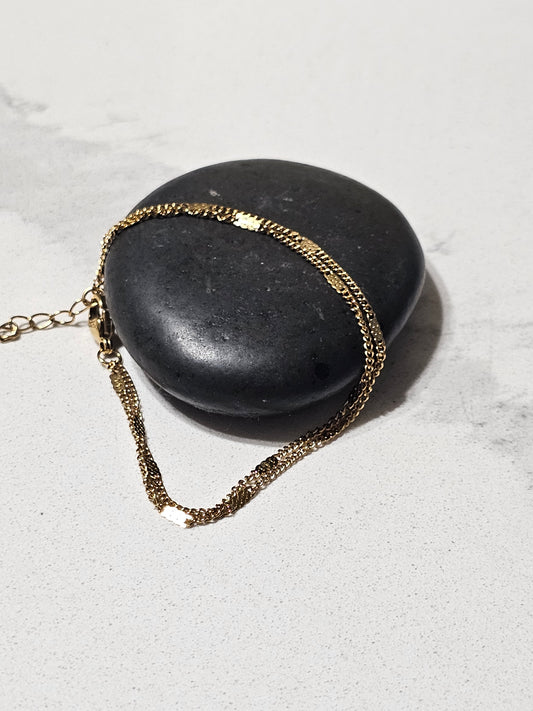 Luxury Double Chain Bracelet – Elegant Layered Bracelet for Everyday Style
